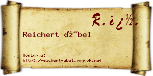 Reichert Ábel névjegykártya